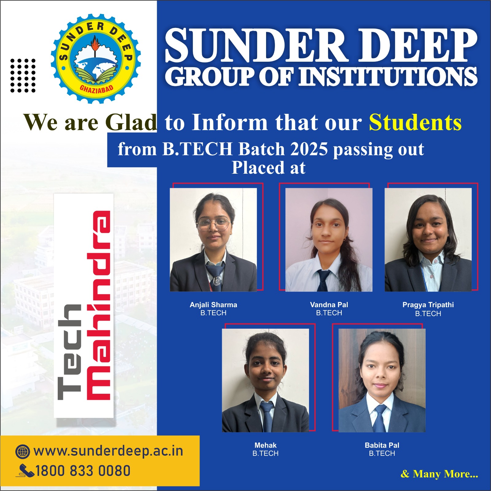 Recruitment at sunder deep engineering college
