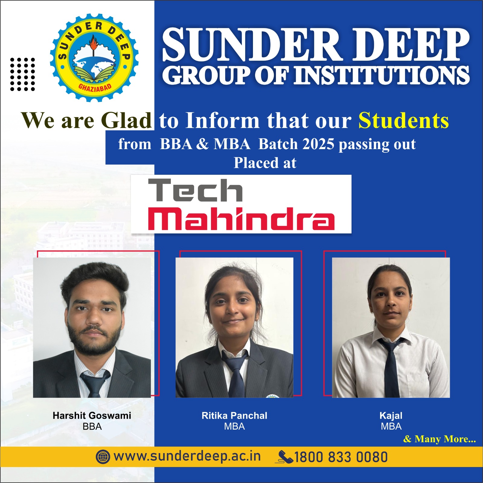 Recruitment at sunder deep engineering college