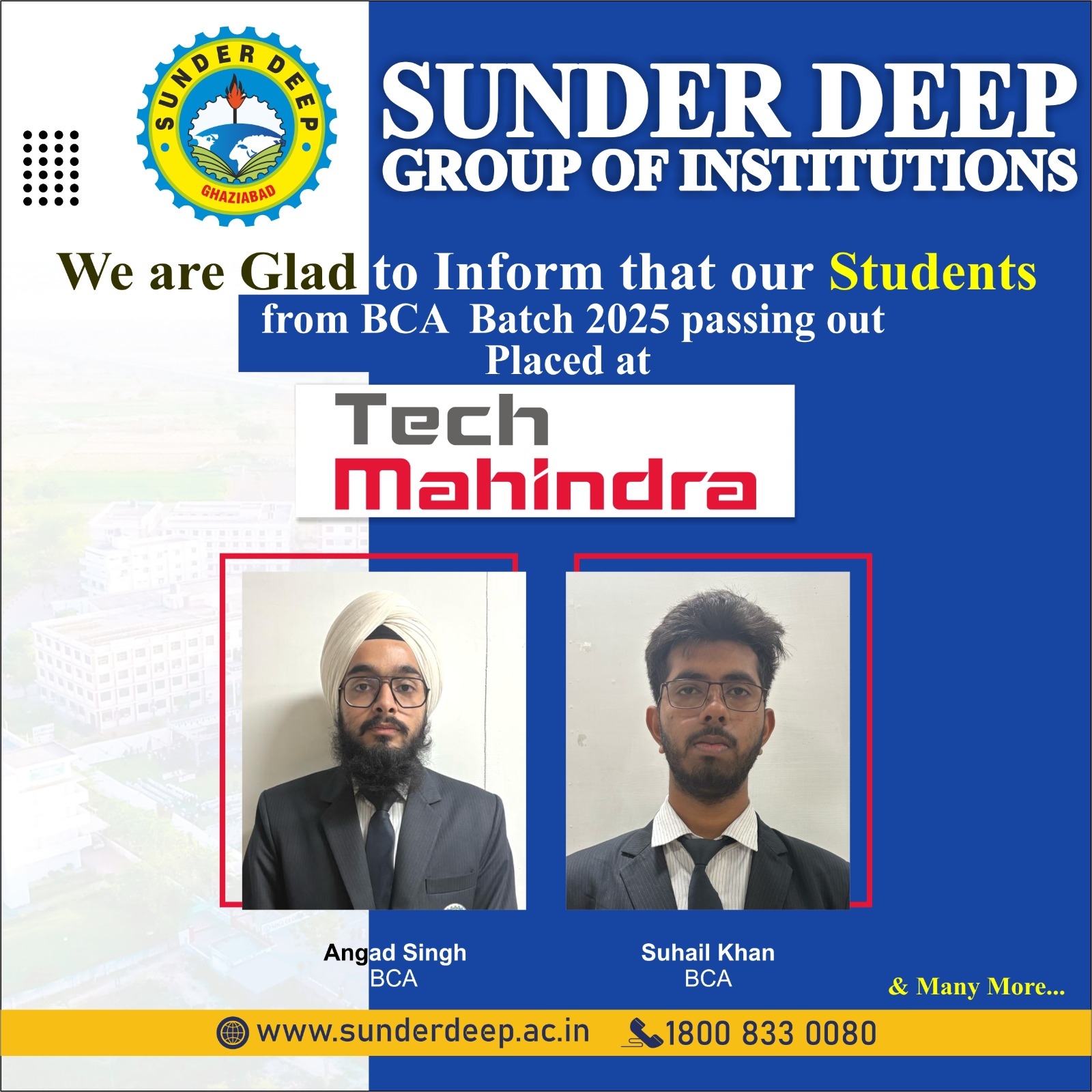 Recruitment at sunder deep engineering college